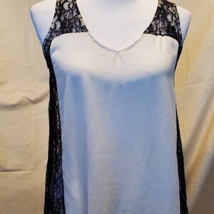 Lush Lace and Black Tank Top SZ SM